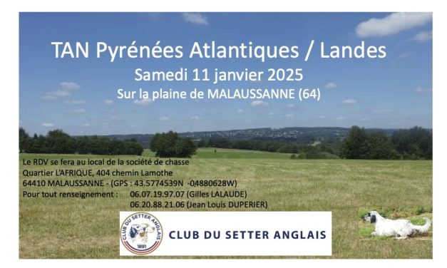 TAN Pyrénées-Atlantiques & Landes samedi 11 janvier 2025